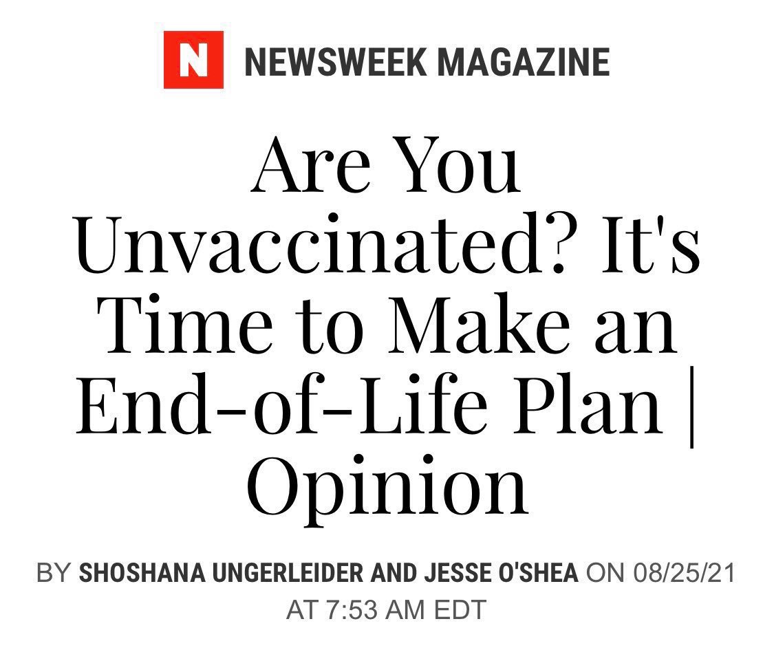 goddek's tweet photo. Unvaccinated and still alive. Who else? https://t.co/zFU0icq9qJ