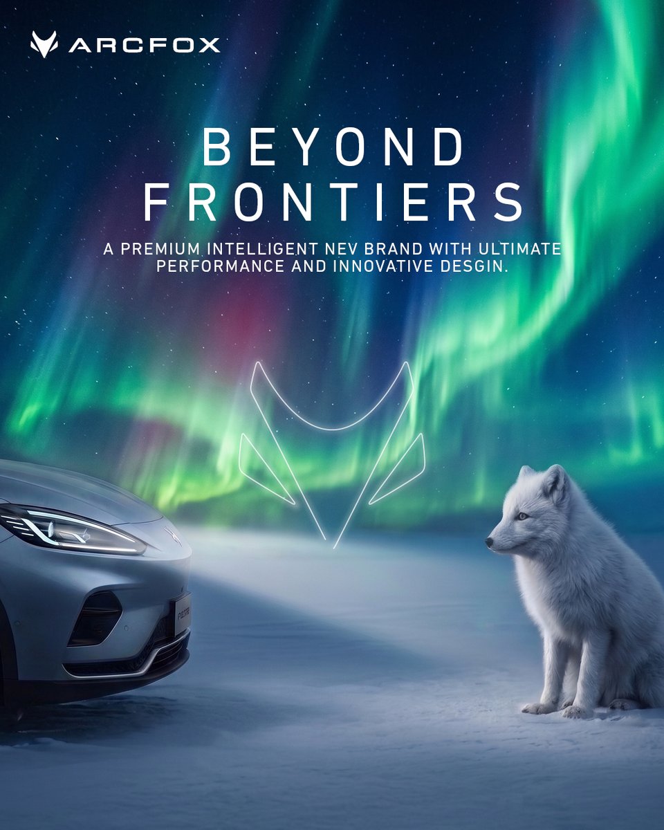 baic_automobile's tweet photo. From the borderless inspiration of the north.
Bringing together nature, advanced tech and pure electric power.
Breaking traditional boundaries to redefine sustainable mobility.
Welcome to a new standard of performance and design.
Follow @ArcfoxSA for more.
#ARCFOXSA #SmartElegantPure #BeyondFrontiers #BorderlessImagination