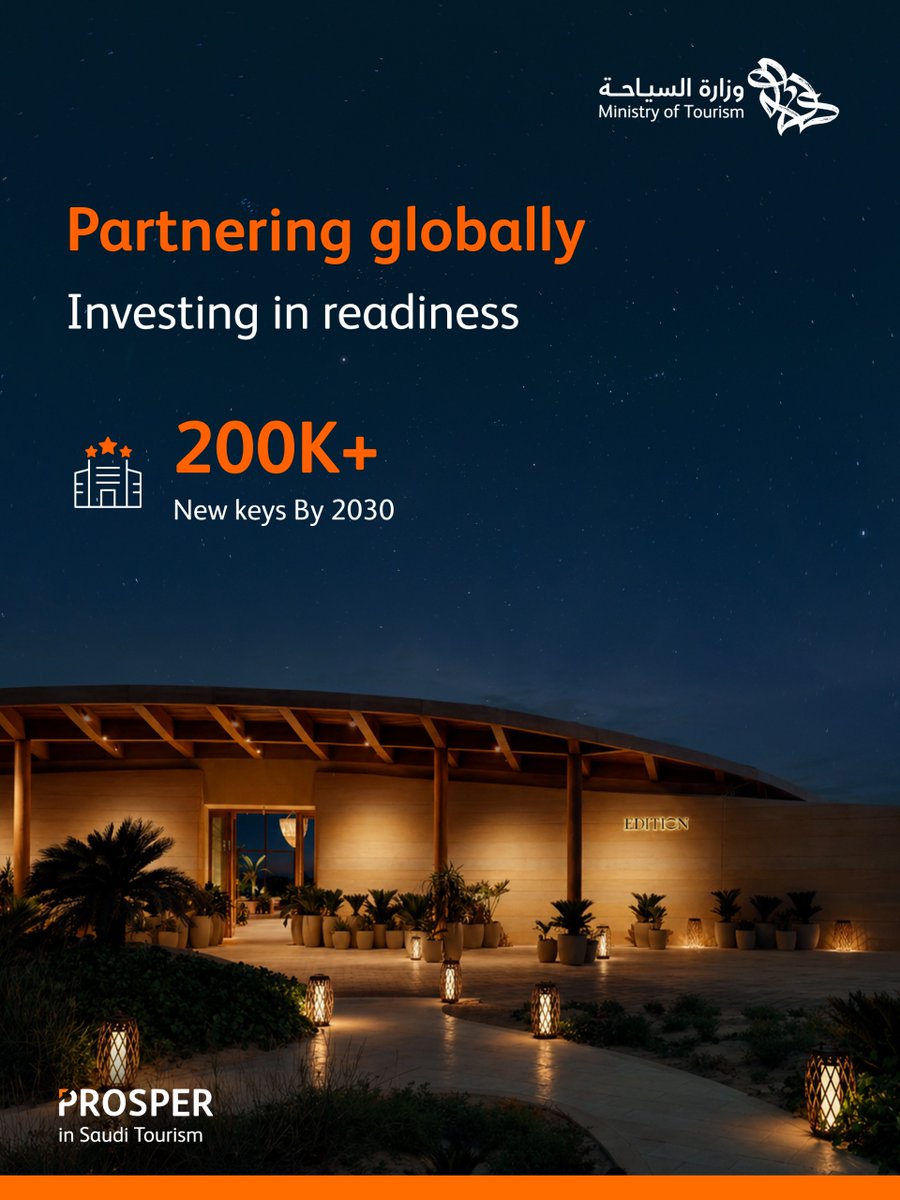 Saudi_MT's tweet photo. Confidence in the future of Saudi tourism is turning into real investments that bolster destination readiness to meet growing demand.​

Read the special report “Global Investment in Saudi Tourism”: https://t.co/x6akT5Yber​

#ProsperinSaudi https://t.co/te1M633yUU