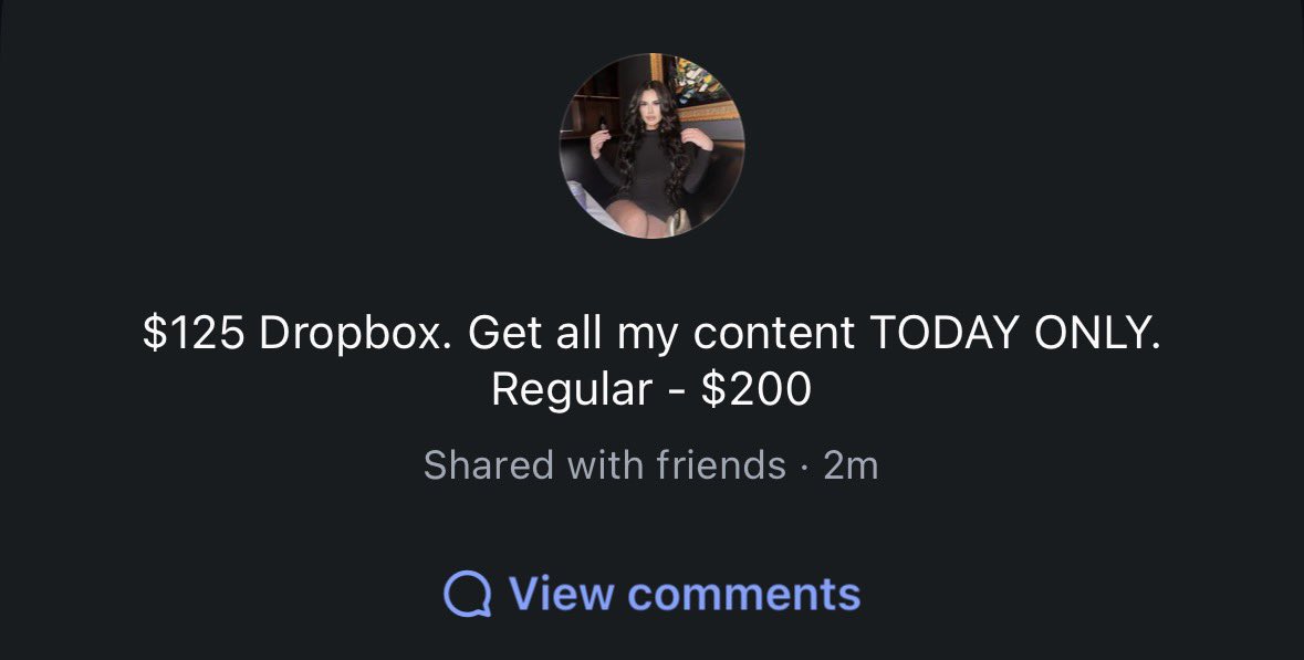 immaria512's tweet photo. Dropbox $125 TODAY ONLY. 

‼️ GET ALL MY CONTENT ‼️

Regularly priced at $200 https://t.co/9TPV7rxl7q