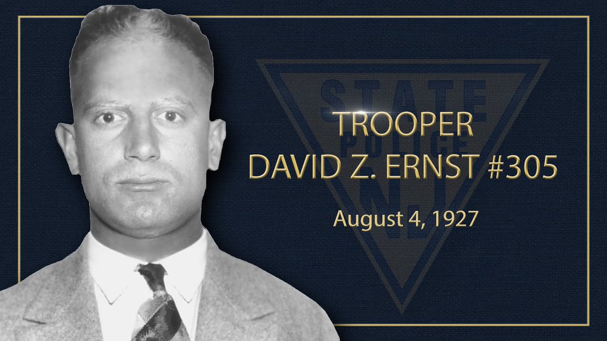 NJSP's tweet photo. Today, we remember Trooper David Z. Ernst #305. Rest in peace, sir. We will never forget. 

https://t.co/o3Ixy10SNR https://t.co/YJw9ZeM4wa
