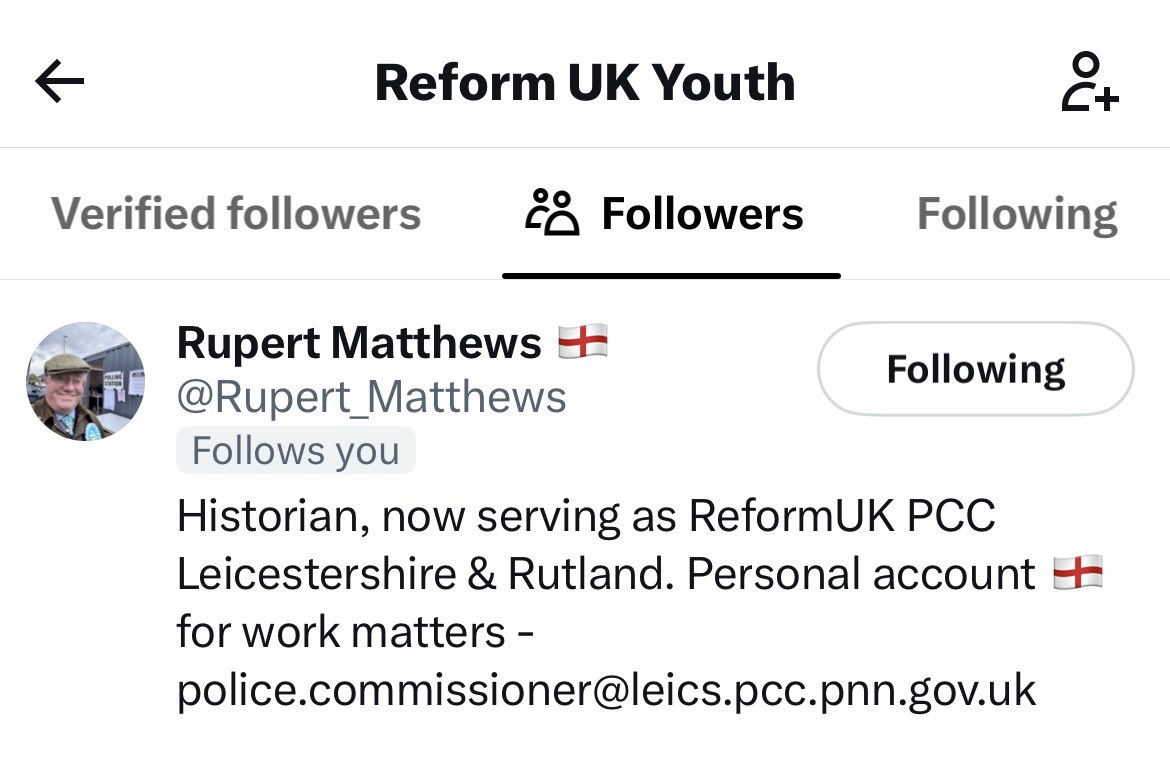 YoungReformers_'s tweet photo. Another couple of shoutouts to @reformparty_uk figures following @ReformUKYouth 🩵

We’d like to thank @colinsutton &amp; @Rupert_Matthews for following, especially with Colin only recently being elected 🙏

We will continue to grow and get #ReformUK’s message out to young people 💪 https://t.co/ORO2b8VnzZ