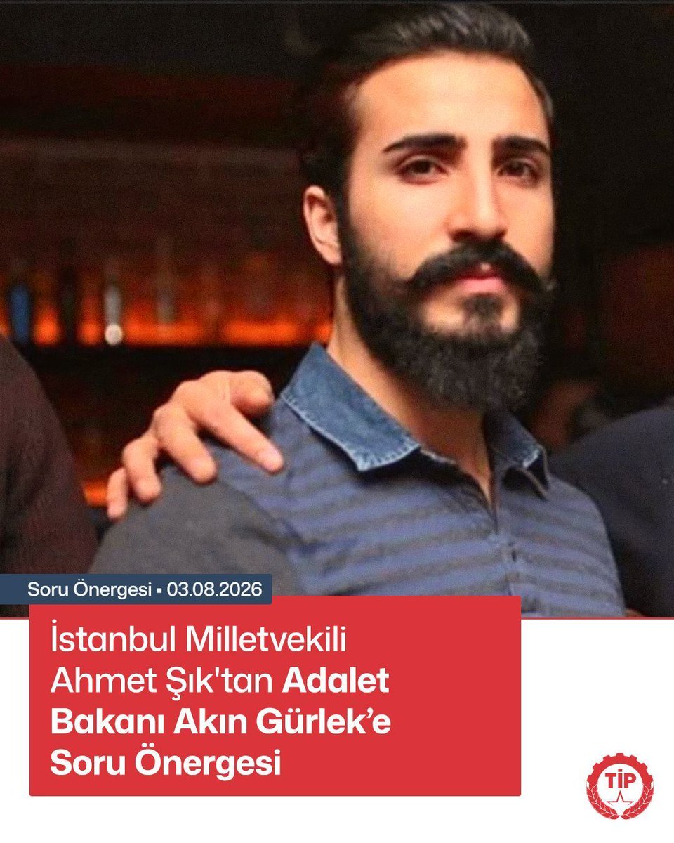 tipgenelmerkez's tweet photo. 22 Haziran 2026 tarihinde gözaltına alınıp tutuklandıktan kısa bir süre sonra Silivri Cezaevi’nde sağlık durumu kötüleşen ve hayatını kaybeden Özcan Aksu’nun infaz koruma görevlileri tarafından işkence gördüğü iddiaları kamuoyunun gündemine gelmiştir.

İstanbul Milletvekilimiz Ahmet Şık, konuya ilişkin olarak Adalet Bakanı Akın Gürlek tarafından yanıtlanmak üzere TBMM’ye soru önergesi verdi.