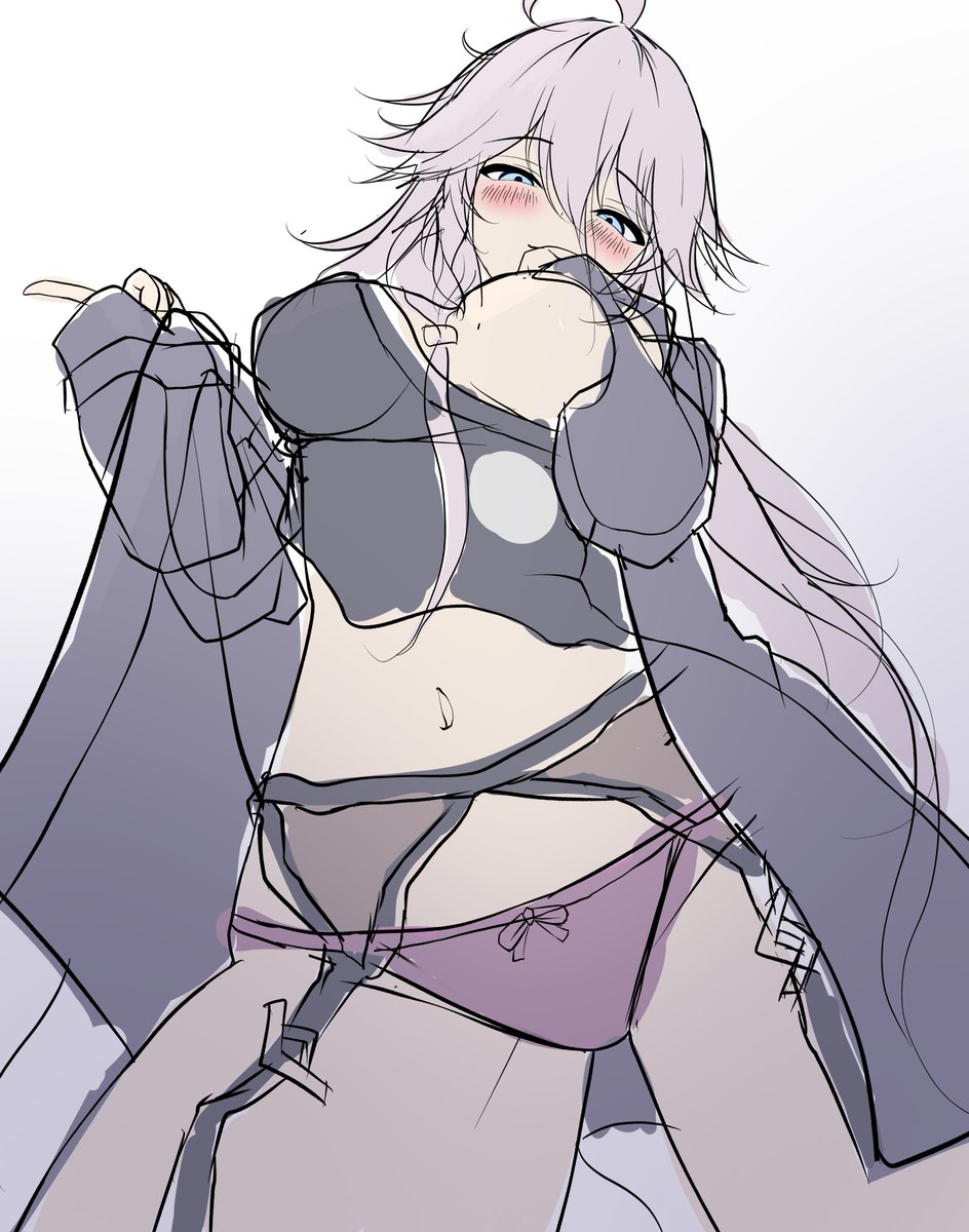 hatyomugi's tweet photo. 目覚めそうなIAちゃん（ラフ） https://t.co/gpNgr3rjps