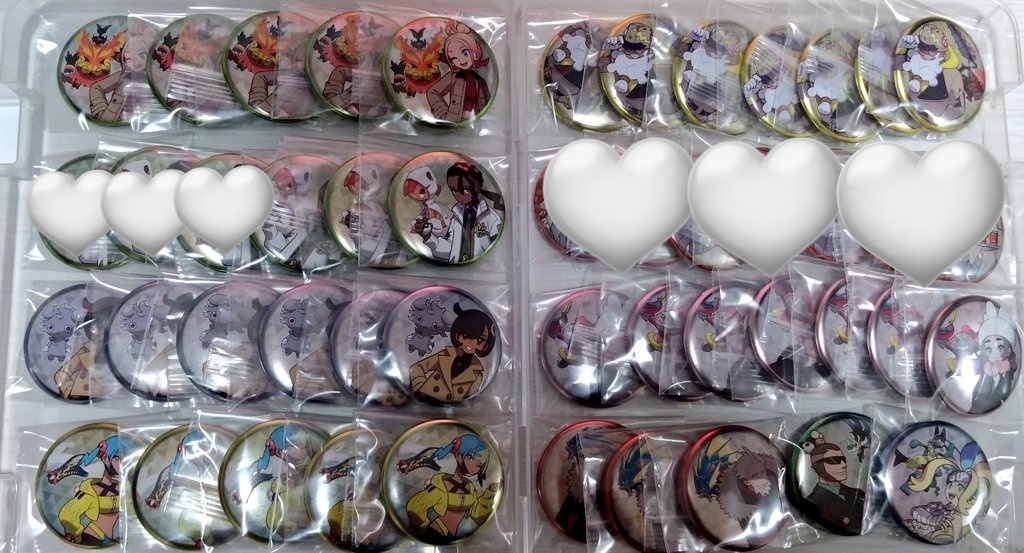 puyo0929's tweet photo. 【交換/譲渡】ポケモン 缶バッジ ミアレ編

譲➝タウニー5、★ピュール3、マチエール6、カナリィ5、タラゴン7、アンシャ7、★F(フラダリ)3、マスカット、コルニ

求➝カラスバ、キョウヤ＞ジプソ、定価＋送料

★は交換のみ
カラスバ1⇔こちら複数提供可能です。
続きます➝ https://t.co/K9GY2p4Y2k