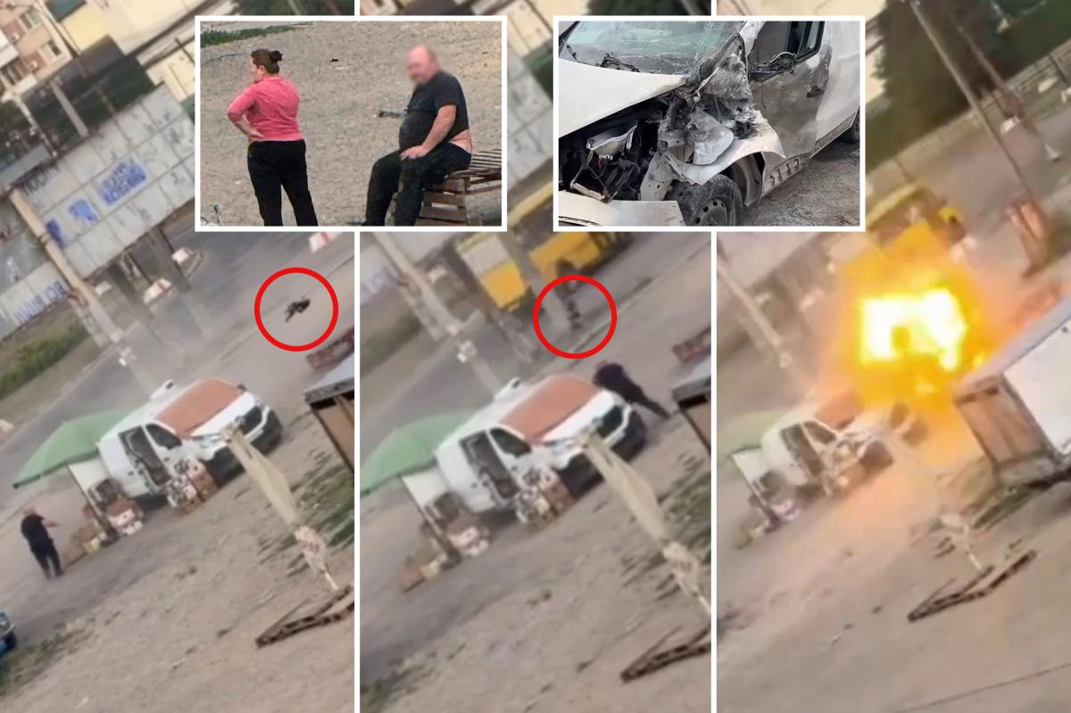 nypost's tweet photo. Disturbing video shows Russian drone hunt, taunt street vendor in Ukraine's 'human safari zone' https://t.co/i53XU4ZZMy https://t.co/8i8oakqLcC