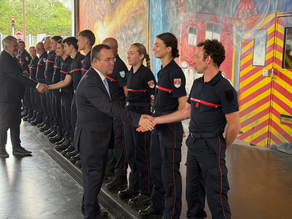Image de Préfet des Pays de la Loire et de Loire-Atlantique - #SécuritéCivile | Je me suis rendu au centre d’incendie et de secours de La Baule-Guérande avec le c