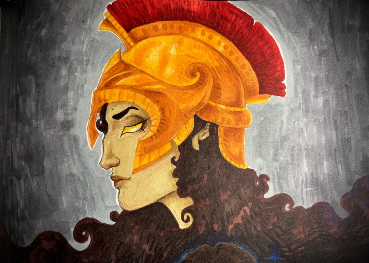 joexarts's tweet photo. random old odyssey art cuz i’m rereading the book and i feel unmotivated to draw rn :p #odyssey #athena https://t.co/jbpjFNxKvO