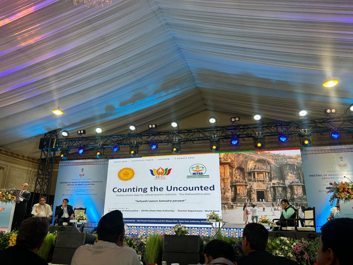 pravin1960's tweet photo. Proud to have shared my views on the use of mobility data for capturing tourism journeys and act as a potential for promoting tourism holistically. This was on the sidelines of the main BRICS event organised by Ministry of Statistics and Programme Implementation. https://t.co/HoF5d5WspQ
