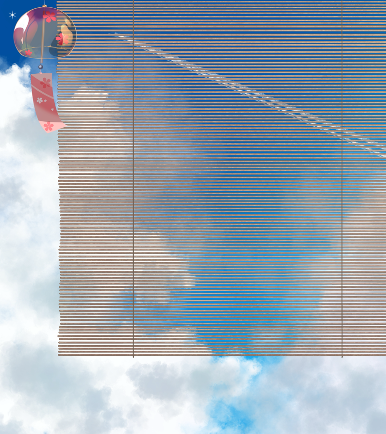 AZCoWORKs_info's tweet photo. #おはようVTuber素材 #VTuber素材
夏背景(すだれ、青空、ひこうき雲、風鈴)の素材です✨
暑いので日陰で涼みましょう🎐

🔷使用条件なし‼️
🔷商用･編集加工🆗⭕️

いつもご使用報告励みになっています❣️

ミニキャラ・サムネ・VTuber立ち絵等依頼受付中です‼️

高画質DL《無料》はツリー⬇️ https://t.co/1ZP8fLaGsO