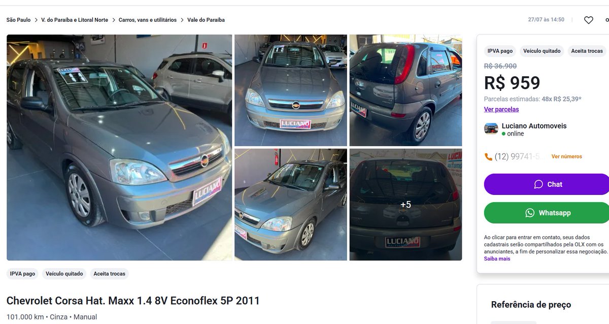 custaumcorsa's tweet photo. Corsa Hatch 1.4 2011 - 959,00 https://t.co/wGVoJJc2Vv