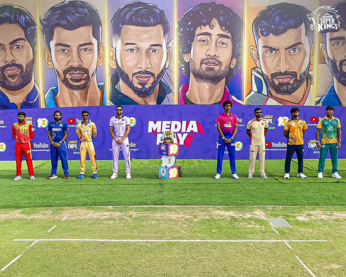 ChennaiIPL's tweet photo. Namma Ooru Gethu, once again💛
Get. Set. TNPL! 

#WhistlePodu #TNPL
📸 : @TNPremierLeague https://t.co/CnlxYsSszT