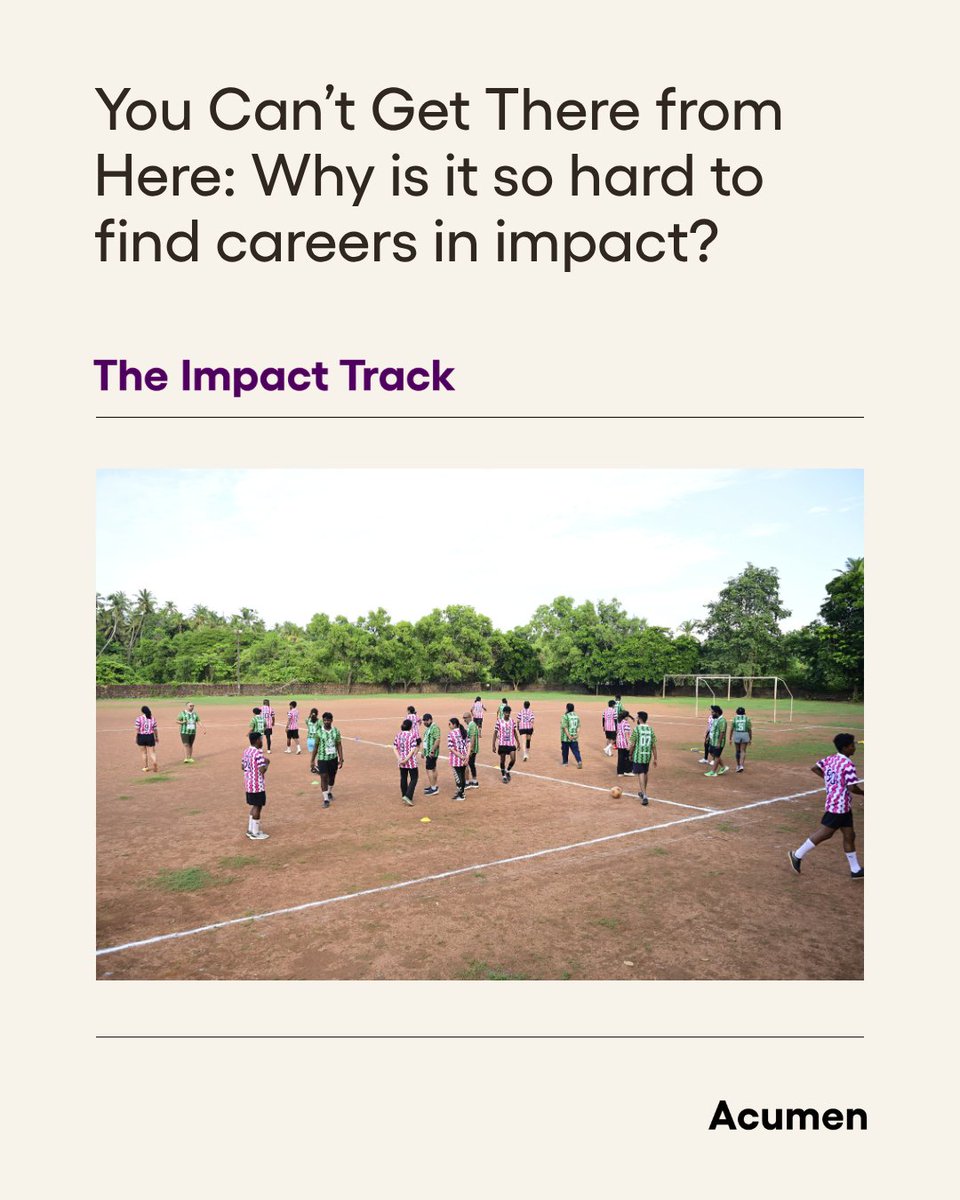 Acumen's tweet photo. Only Dan Waldron of Acumen can pick apart a subject about the development of football in Morocco and turn it into a piece on why the impact sector struggles to attract talent. https://t.co/gLuxKEBMJJ