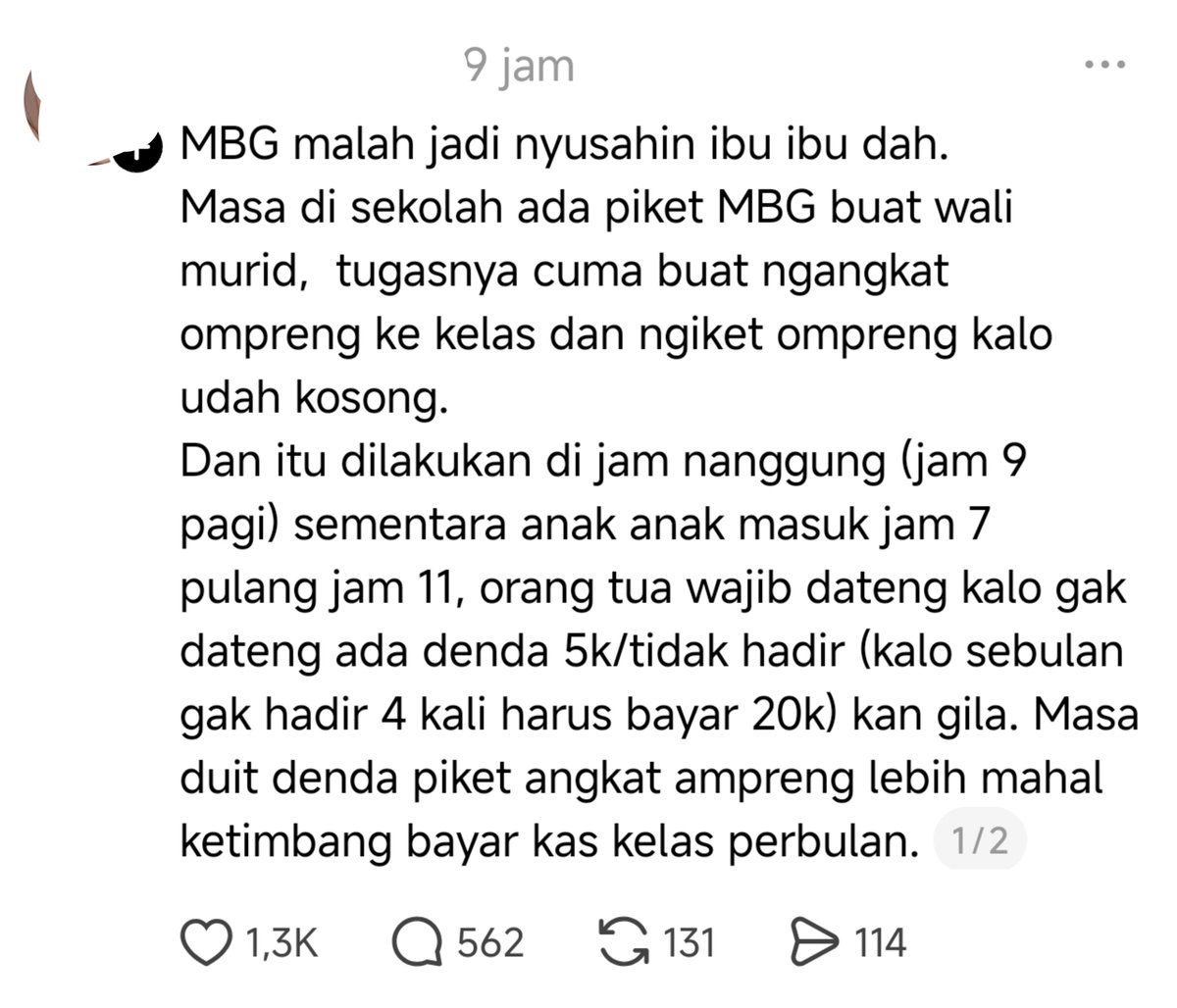 menuembegejelek's tweet photo. 📢 Sampaikan pesan ini ke semua orang.

Akun kami juga kami pergunakan sebagai posko pelaporan penyimpangan tata kelola embege yang memberikan dampak merugikan. Misalnya seperti pengalaman Ibu ini, sampaikan saja nama lengkap SPPG-nya, Insya Allah identitas pribadi aman. https://t.co/toz9MrL9lD