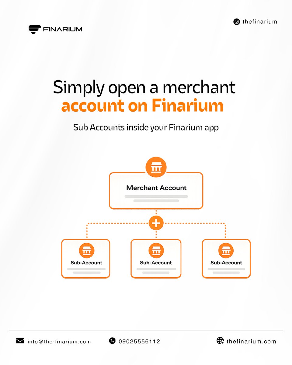 TheFinarium's tweet photo. See how opening a Finarium merchant account lets you generate sub-accounts and take full control of your business finance, right from your phone.

Create a merchant account on Finarium today!

#Finarium https://t.co/6cUGu9rNxQ