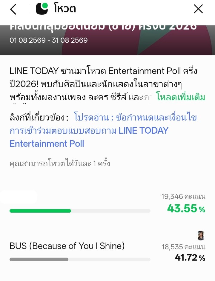 khntkvjaor's tweet photo. ป๊าดดด พลังบีอัสสุดมากก🔥🔥
จากต้นโควทตอนแรกห่างกัน 3,000 กว่าด้วยซ้ำ ตอนนี้ห่างไม่ถึงพัน
ไปกันต่อทุกๆวันคับ วันนี้ใครยังไม่จิ้มโหวต มาโหวตกันคับ 🤍🏆👇🏻

🔥🏆👇🏻

1.ศิลปินกลุ่มยอดนิยม
https://t.co/SNdpXslNoq

2.ศิลปินยอดนิยม
https://t.co/WiNgCKW4TP

#VoteForBus  
#พาน้องบัสซิ่งไปเอาถ้วย
#BUSbecauseofyouishine