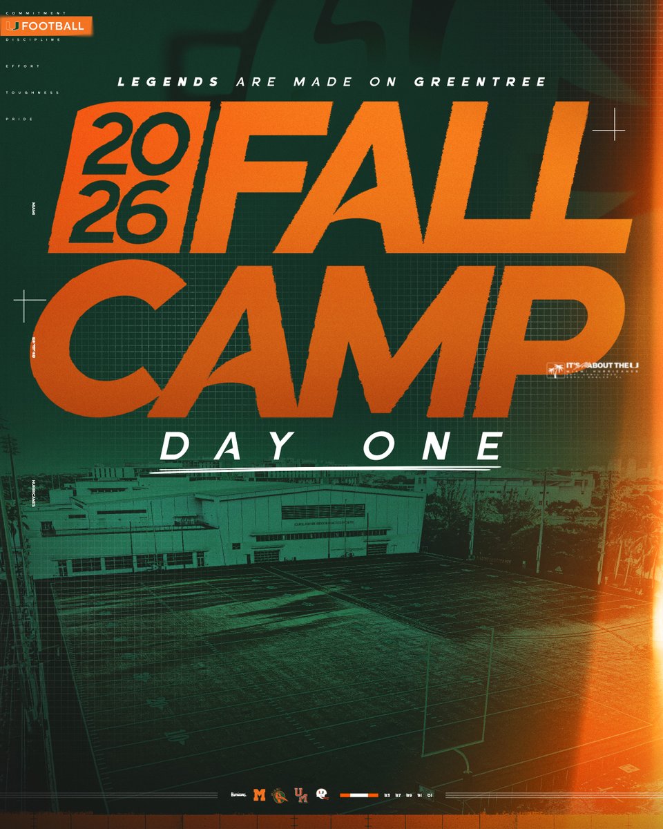 CanesFootball's tweet photo. LET'S GET TO WORK! 🙌 https://t.co/88ANNvgAX9