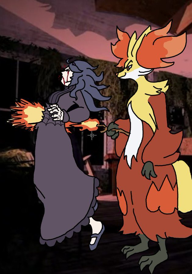 wehafse's tweet photo. Chimera If Serena sent out her Delphox to watch her back before going in the house

#hypnoslullaby #cabinetofnovelties https://t.co/LNLfw1bk8C