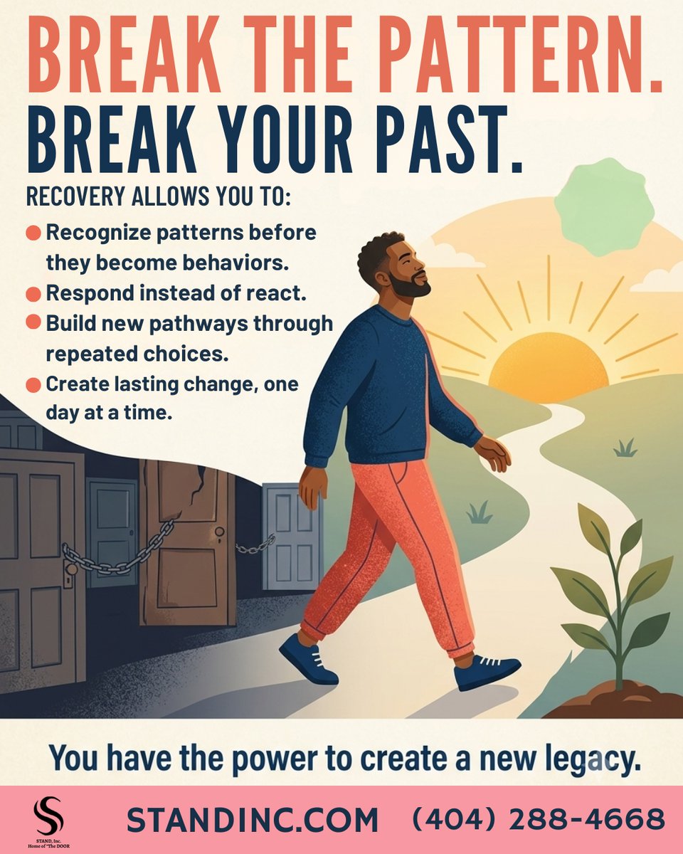 wearestandinc's tweet photo. Your past isn't your final chapter. 🌅 At STAND Inc., get peer support, job skills, and recovery help. Georgia Recovers! @gaca.org @GeorgiaDBHDD @GeorgiaCouncilforRecovery https://t.co/3RHYk3mTjd #GeorgiaRecovers #StandInc #RecoveryIsMyChoice https://t.co/BjJuysNKgc