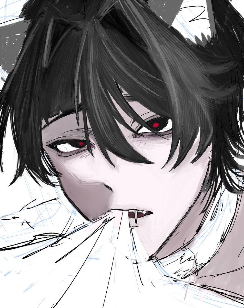 nyuin4i's tweet photo. 終わらないよー
 #創作  #oc  #イラスト https://t.co/Qd893DYiwE