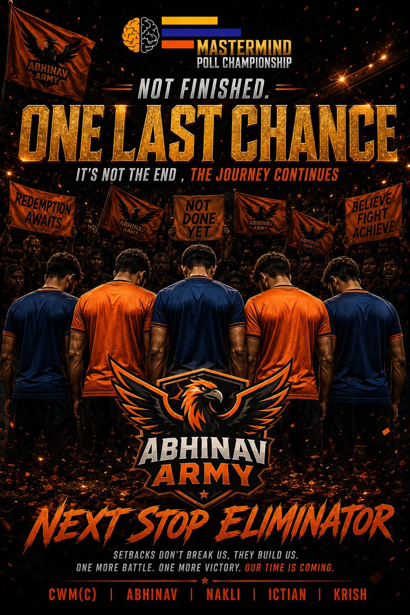 MasterPredicts's tweet photo. Not Your day Army ,Now One Hope And it's Eliminator The Last Ticket to Semi Finals.
Go well Guys.🤞🏻 https://t.co/fwIEjWv894