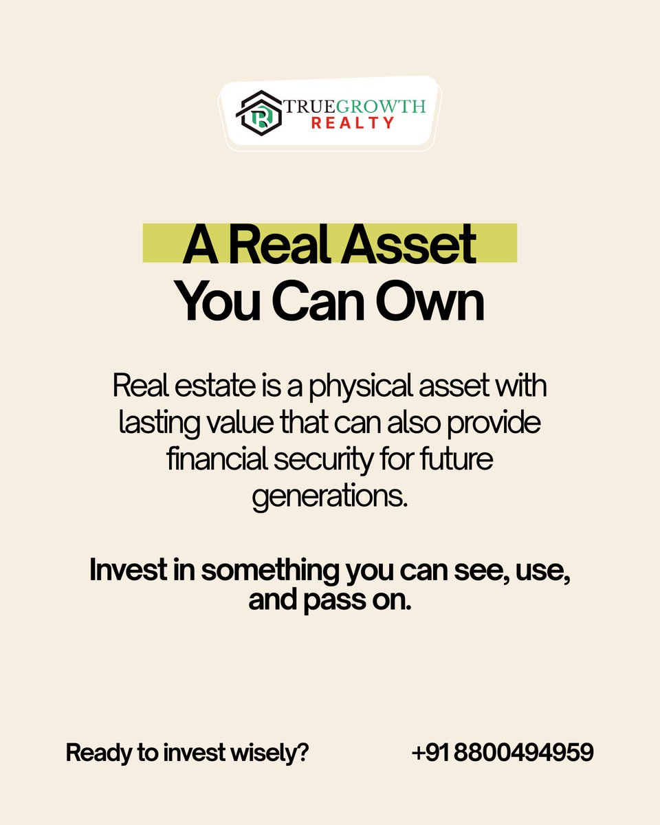 tgr2902's tweet photo. Real estate is more than an investment, it's a foundation for long-term wealth. From steady appreciation to rental income and tangible ownership, it continues to outperform many traditional investment options.

Swipe to discover why real estate is a smart choice.

#realestate https://t.co/PnuKXn3dyi
