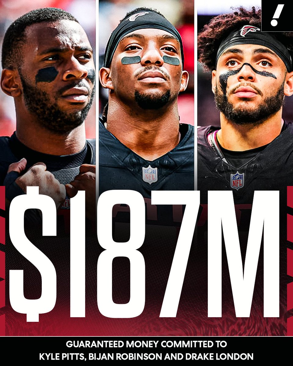 YahooSports's tweet photo. The Falcons are all in on its young offensive core 🤑 https://t.co/bds43w1lAu