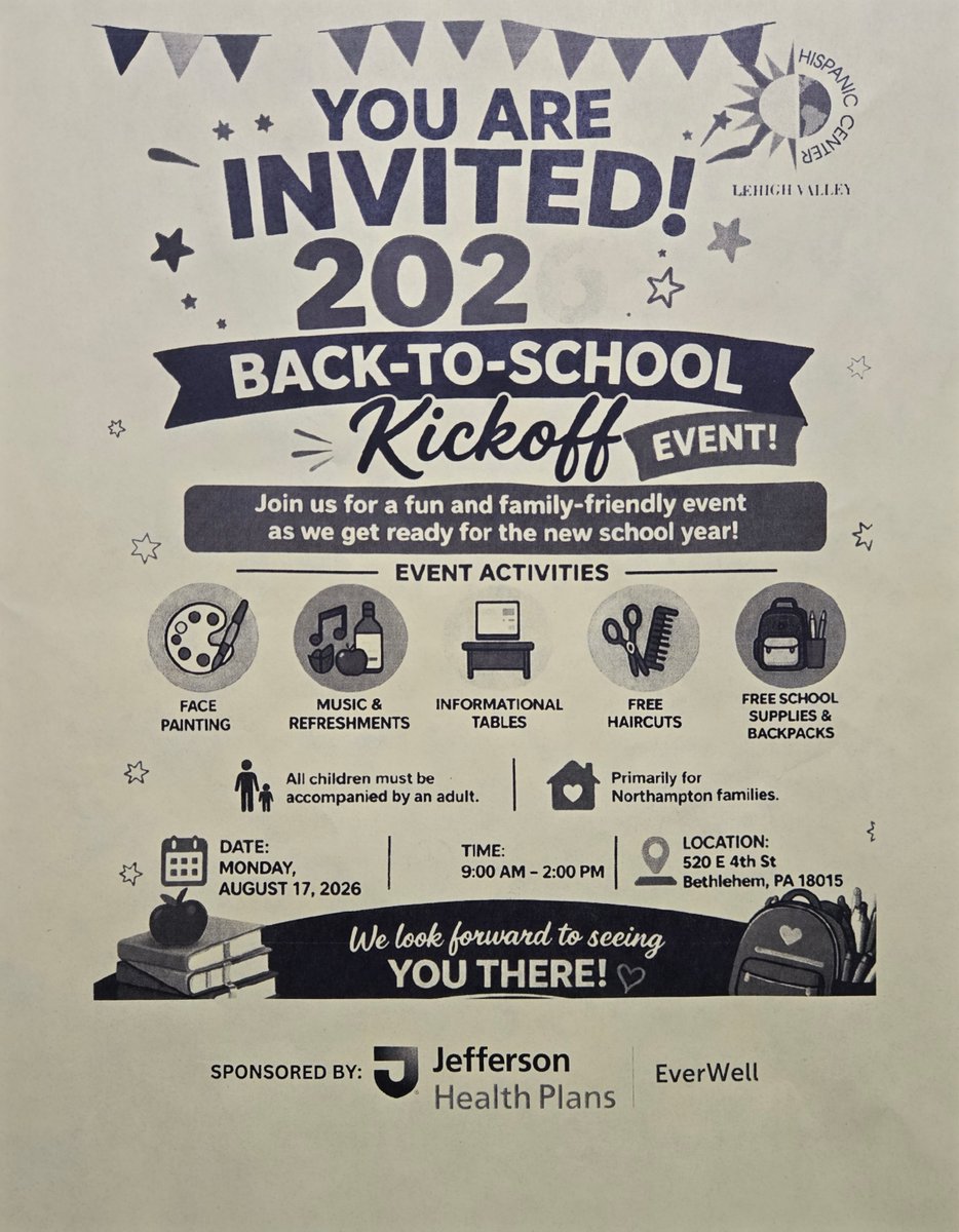 BASDnortheast's tweet photo. 🐝💚Join us at this Back to School Event! 💚🐝
@TheoQuinones @BethlehemAreaSD https://t.co/5iZNI3ImD8