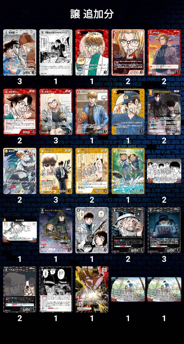12mo_mo1's tweet photo. 【交換】名探偵コナン コナンカード TCG 追憶の盟友 過去弾

[譲] 画像1～4、引用元のもの

[求] 引用元 求のもの(高明＞千速)

郵送での交換。
まとめての方、条件のいい方を優先させていただきます。 https://t.co/0c5DnkNAQp
