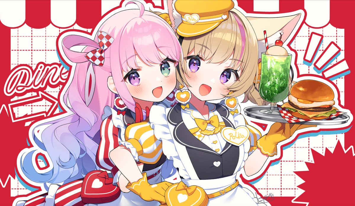nyanyadora's tweet photo. ポルーナダイナー🍔✨
#絵まる #ルーナート https://t.co/Hy9X3ivTyZ