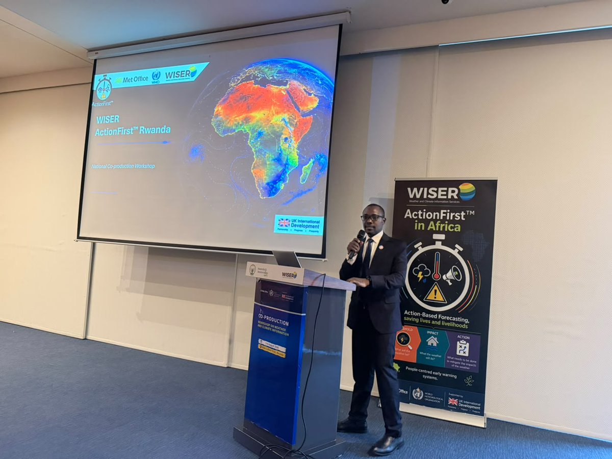 UKinRwanda's tweet photo. The UK’s flagship Weather &amp; Climate Information Services Africa programme is helping #Rwanda turn better forecasts into early action.

Together with partners, we’re strengthening inclusive early warning systems to save lives &amp; protect livelihoods.  #WISERAfrica #ClimateResilience https://t.co/I65PLkyJX6