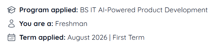 riemuverse's tweet photo. Plot twist: the HUMSS girlie is now officially a BS IT student majoring in AI-Powered Product Development. 😭💻✨

Coming from HUMSS, I know I'll have a lot to learn, but I'm genuinely excited for this new chapter. One step at a time. 💜✨ https://t.co/vjdJjMcfSq