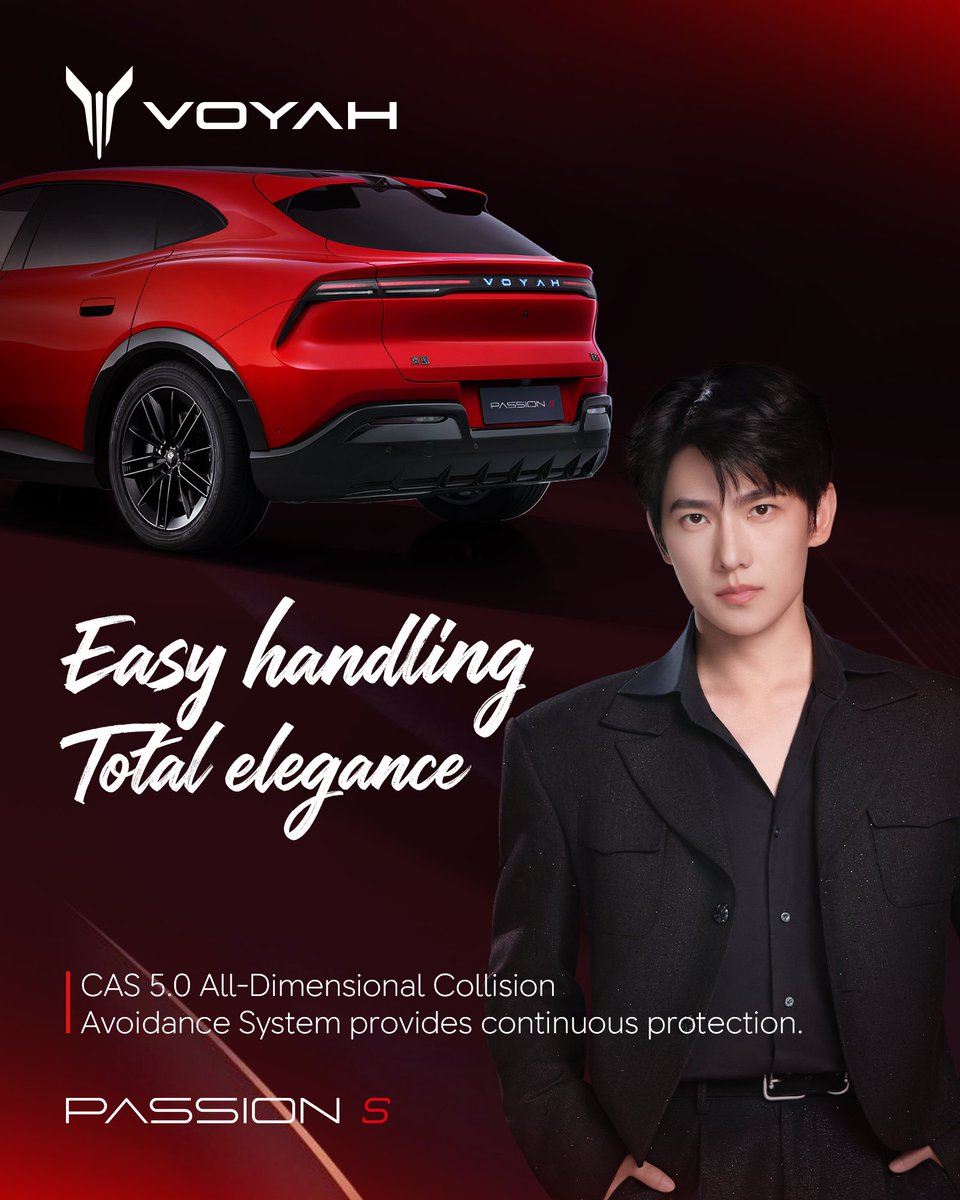 VOYAH_Global's tweet photo. Sharp looks. Sharper vision.⚡️
Equipped with quad-LiDAR, VOYAH PASSION S delivers longer-range detection and 360° perception for ultimate safety on every journey.

The choice of Yang Yang, with vision to match.🙌

#VOYAH #VOYAHPassionS #YangYang #yangyang杨洋 #杨洋 https://t.co/hP2loIMumk