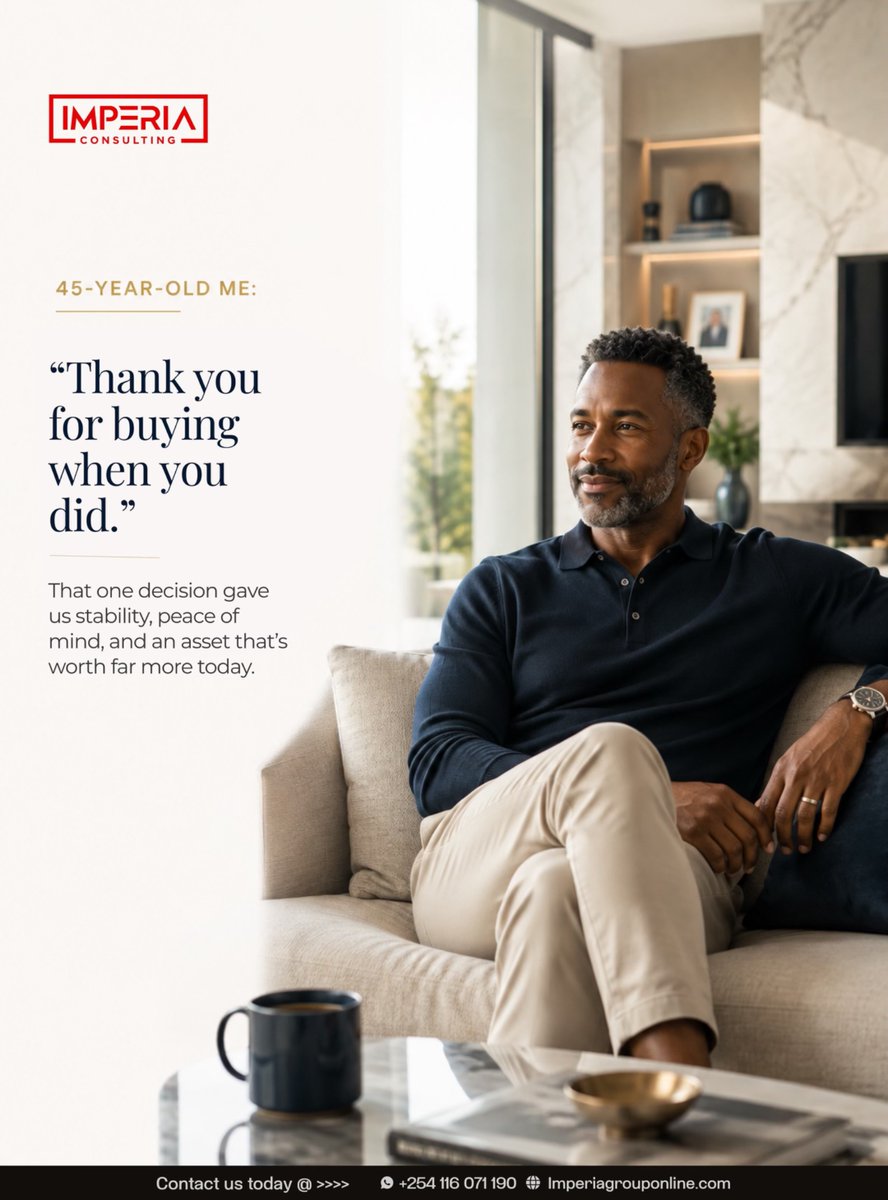 ImperiaC_'s tweet photo. The years will pass either way. Make today count with a property investment that grows with you.

📩 Contact us today.
📞 +254 116 071190

#ImperiaConsulting #RealEstateKenya #PropertyInvestment #FutureFocused #InvestToday #BuildYourLegacy https://t.co/hQ0oXoyySv