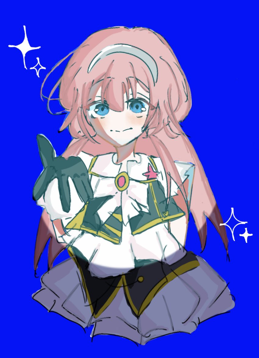 Doppel1234's tweet photo. #描くンゴ
最近背景を青にするのにハマってる（？） https://t.co/TurXOmaGcN
