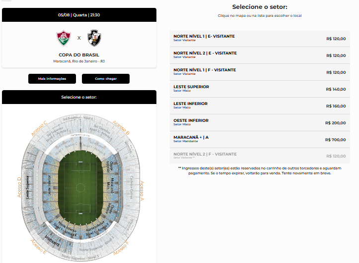 EstagiarioVasco's tweet photo. 💢| Alô Vascaínos 

Seguem abaixo informações sobre a venda de ingressos para o jogo de amanhã contra o FluminenC:

Garanta o seu, o mando é deles, mas vamos outra vez calá-los e colocarmos no seu devido pequenino lugar! 

- Norte (Vasco): Inteira R$ 120, Meia R$ 60, Sócio R$ 48  
- Leste Superior (Misto): Inteira R$ 140, Meia R$ 70, Sócio R$ 56  
- Leste Inferior (Misto): Inteira R$ 160, Meia R$ 80, Sócio R$ 64  
- Oeste Inferior (Misto): Inteira R$ 200, Meia R$ 100, Sócio R$ 80  
- Maracanã Mais (Misto): Inteira R$ 700, Meia R$ 387,50  
https://t.co/s2T5hszPVI

@VascodaGama @sociogigante @CopaDoBrasilCBF
#vasco #vascodagama #VasXFlu #copadobrasil