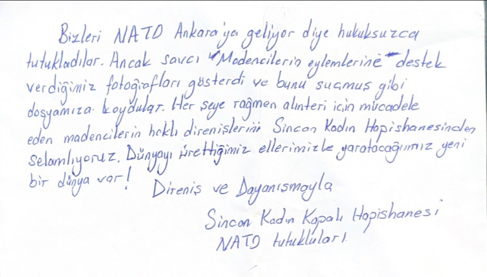 ismailari_'s tweet photo. NATO tutuklusu kadınlardan mesaj var https://t.co/7F3iiJ0z5Y