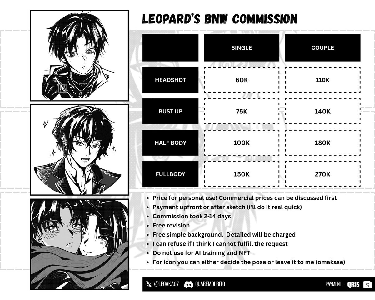 leoaka07's tweet photo. ♡ &amp; 🔃 are highly apprecieted!

Hi! I'm opening URGENT COMMISSION to pay my tuition fee, preferably upfront payment or after sketch ദ്ദി◝ ⩊ ◜.ᐟ

Contact me on DM or discord @.quaremourito if you're interested!
More samples —> #cmsleopard https://t.co/jJAhlyshif