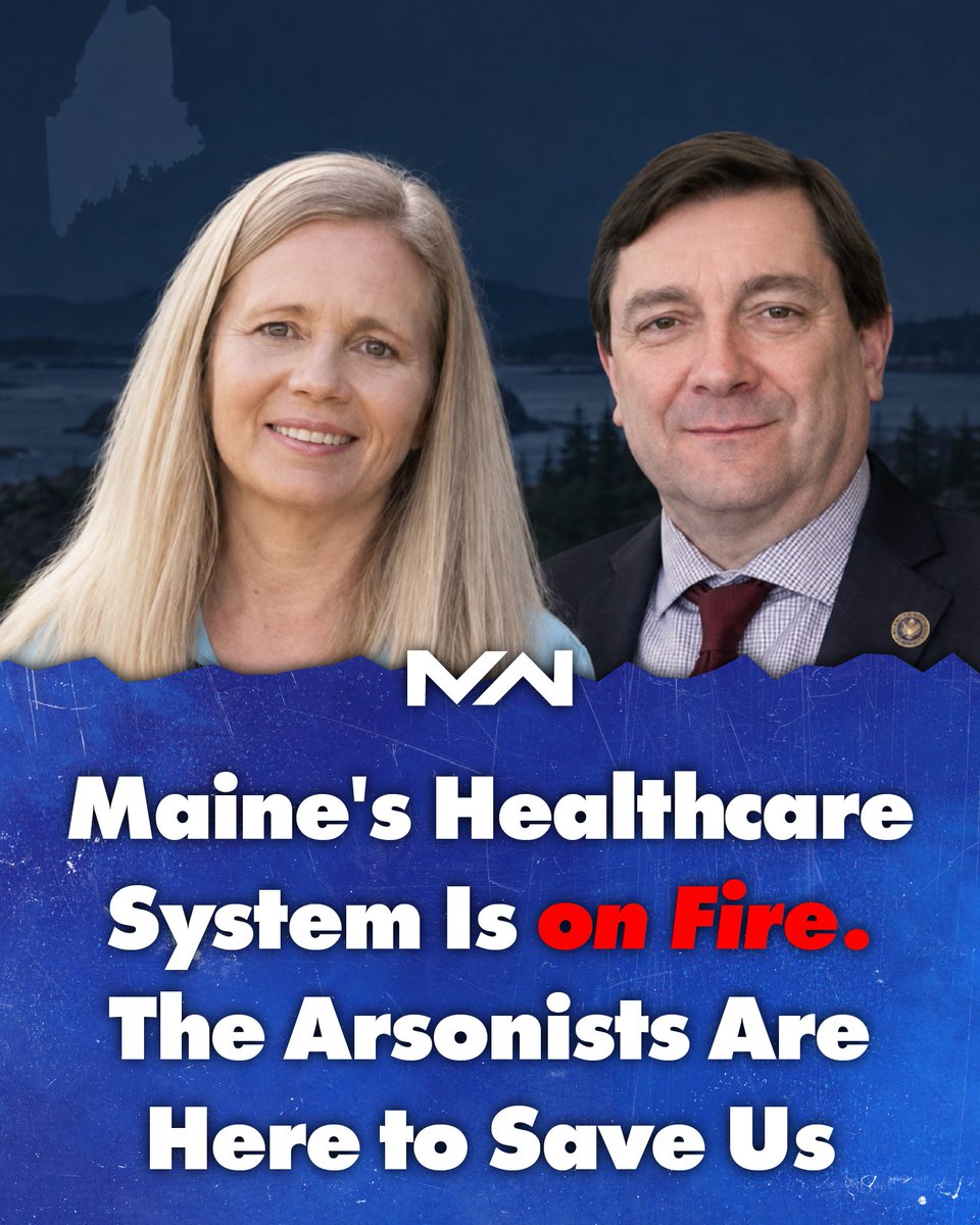 TheMaineWire's tweet photo. Medicaid expansion increased demand for healthcare services that hospitals are required to sell at a loss. 

Predictably, hospitals began losing so much money they were forced to close. 

Now “Medicare for All” is the new empty slogan.

Maine’s rural hospitals, the ones that are still open, are in crisis. 

Like arsonists playing firemen, Democratic candidates Hannah Pingree and Troy Jackson are claiming to have some socialist solution to fix healthcare in Maine while casting blame on Republican President Donald Trump and Senator Susan Collins.

But any honest diagnosis of what ails Maine’s medical industry must begin with the acknowledgement that Maine Democrats have exercised unilateral control over healthcare policy since Gov. Janet Mills entered office.

During that time, Hannah Pingree was her top policy advisor and Troy Jackson was the most powerful Democratic lawmaker in the state.

Every healthcare policy in the state happened with their approval, including the expansion of a bloated, fraud-ridden welfare program that chronically underpays Maine’s hospitals, i.e. Medicaid, known in Maine as MaineCare.
