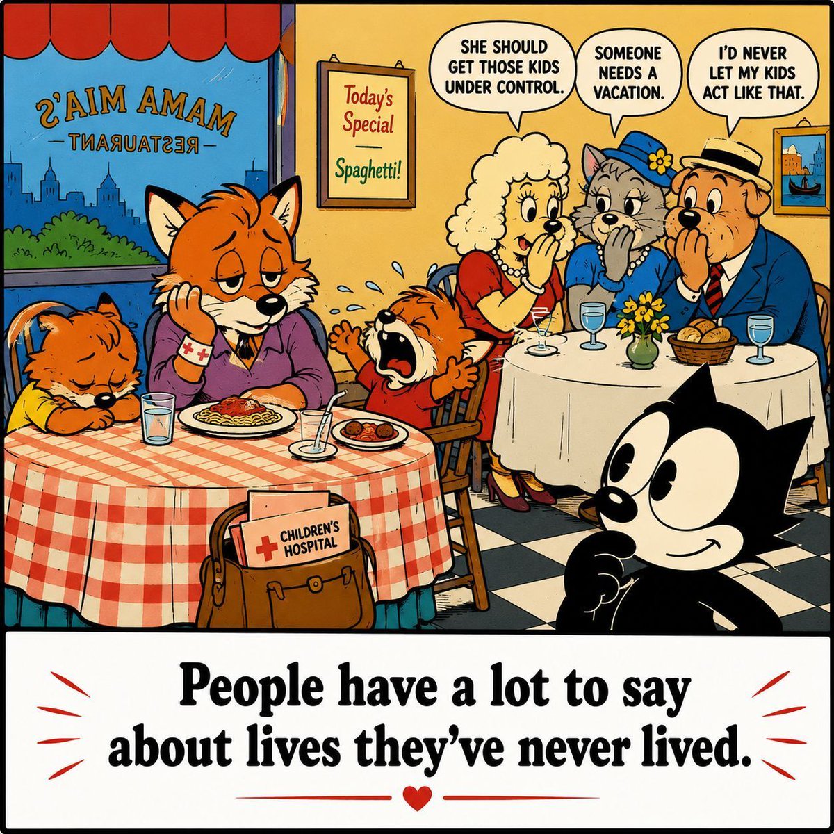 BloggingFelix's tweet photo. It's easy to judge from the couch.

#wisdom #vintagecartoons #memes #reflect https://t.co/p8eF8TvkNb