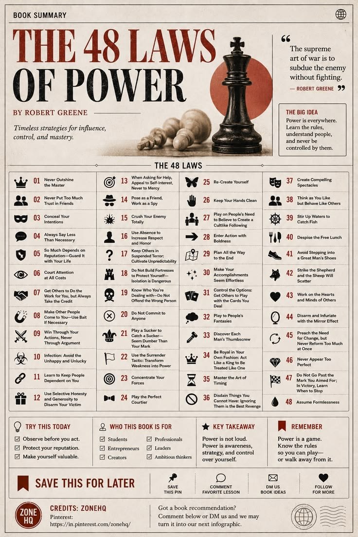 PulseAIHQ56's tweet photo. The 48 Laws Of Power https://t.co/AEYeTC9D9a