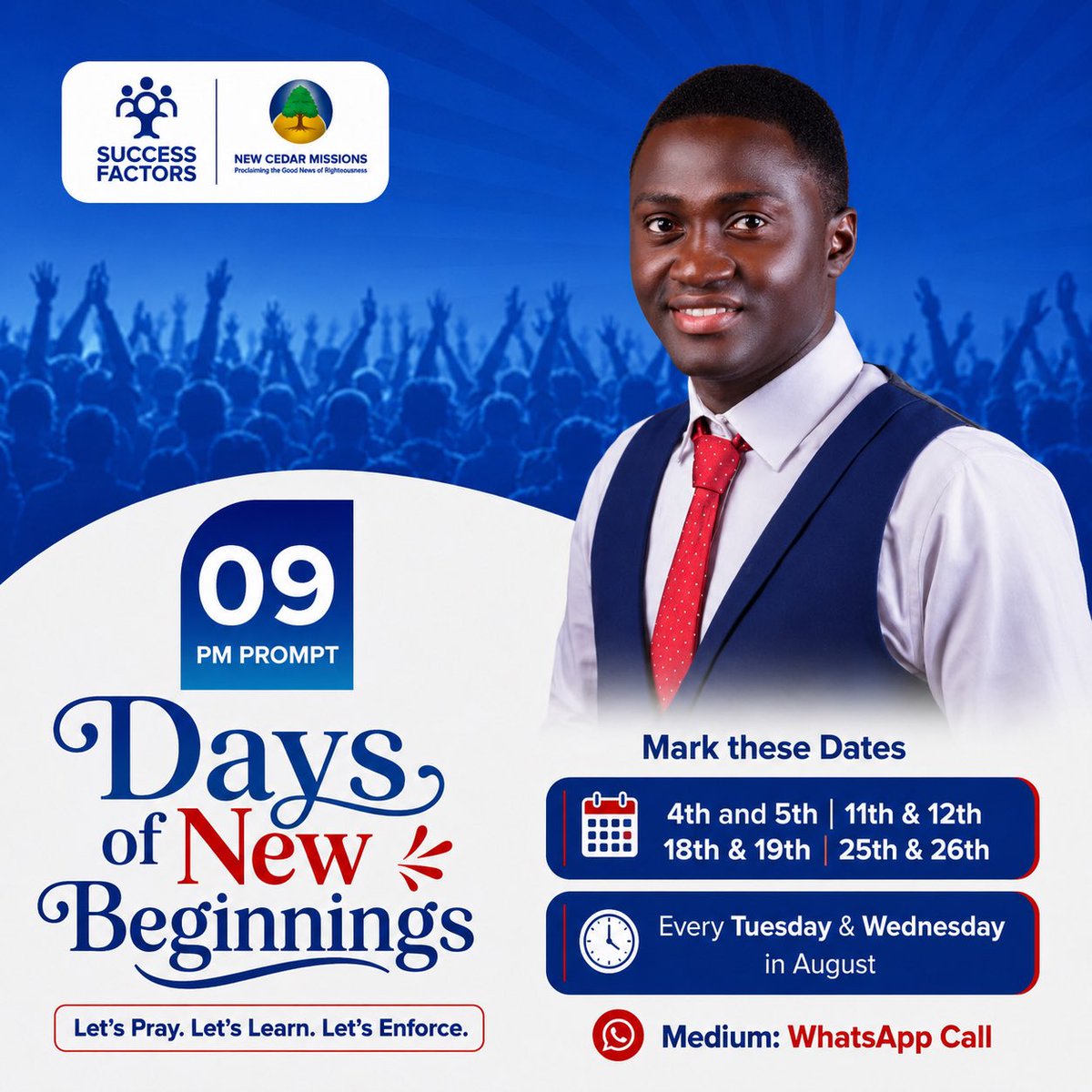 gyakye_evans's tweet photo. Starting today and every #Tuesday and #Wednesday in August, I am inviting you to join us learn and pray!

We are trusting God to enter into the new. 
Scripture says: 

“Behold, the #former things are come to pass, and #new things do I #declare: before they #spring forth. https://t.co/zMSyN6OkwI