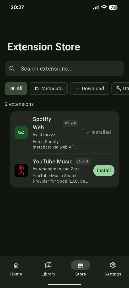Techjunkie_Aman's tweet photo. Imagine a music downloader that keeps improving without needing app updates.

That's exactly what SpotiFLAC Mobile's new extension system brings.

Highlights:

• Free & open source
• No ads or subscriptions
• Download playlists
• High-quality audio
• Install extensions
• Community-powered updates
• Android & iOS support
• AltStore & SideStore support

New providers and features can now be added independently through extensions, making the app more flexible than ever.

Could this be one of the best music tools available on mobile?