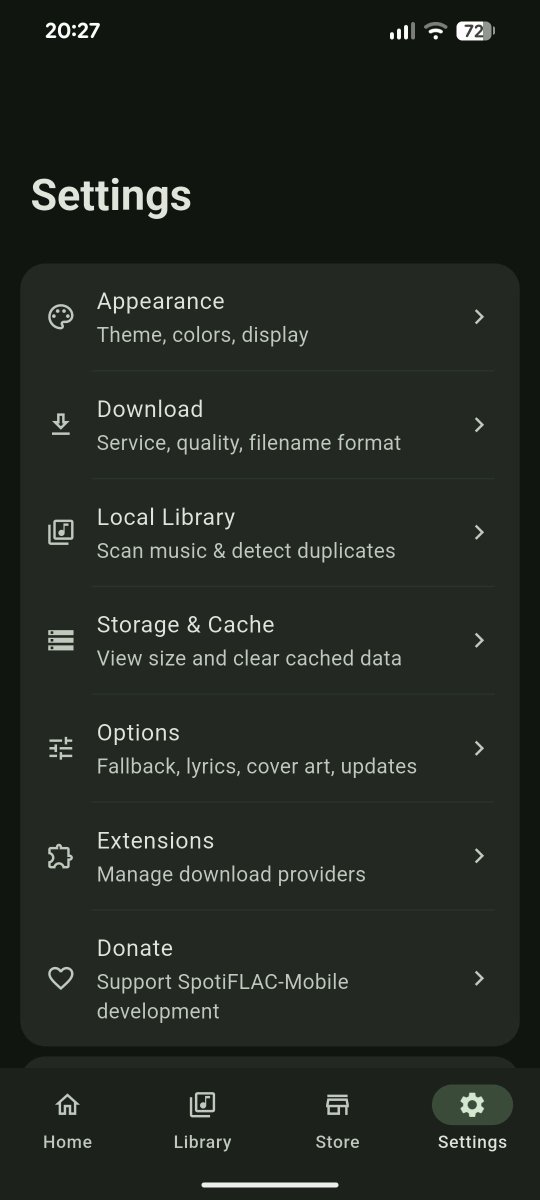 Techjunkie_Aman's tweet photo. Imagine a music downloader that keeps improving without needing app updates.

That's exactly what SpotiFLAC Mobile's new extension system brings.

Highlights:

• Free & open source
• No ads or subscriptions
• Download playlists
• High-quality audio
• Install extensions
• Community-powered updates
• Android & iOS support
• AltStore & SideStore support

New providers and features can now be added independently through extensions, making the app more flexible than ever.

Could this be one of the best music tools available on mobile?