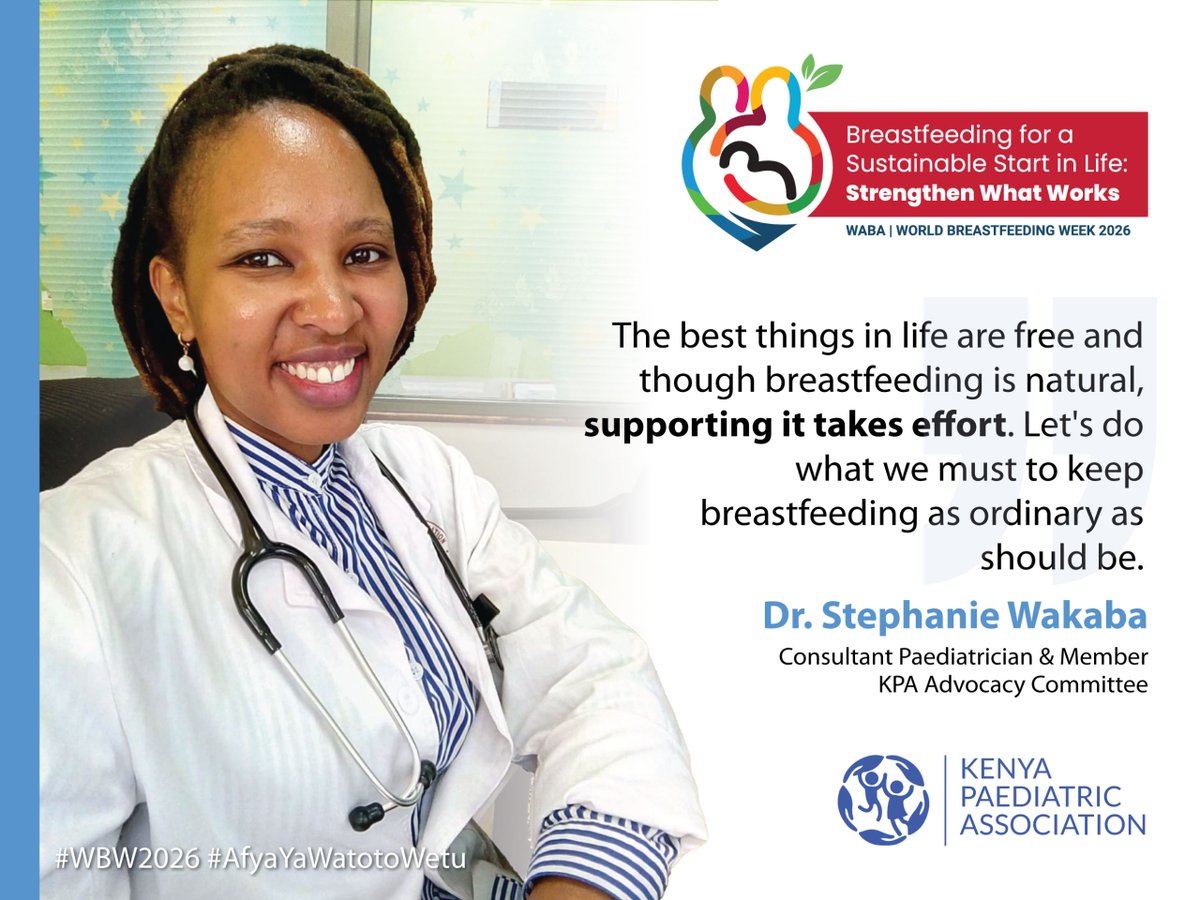 Kenyapaeds's tweet photo. The best things in life are free and though breastfeeding is natural, supporting it takes effort. Let's do what we must to keep breastfeeding as ordinary as should be. #WBW2026 #AfyaYaWatotoWetu https://t.co/TDoExQyt1i