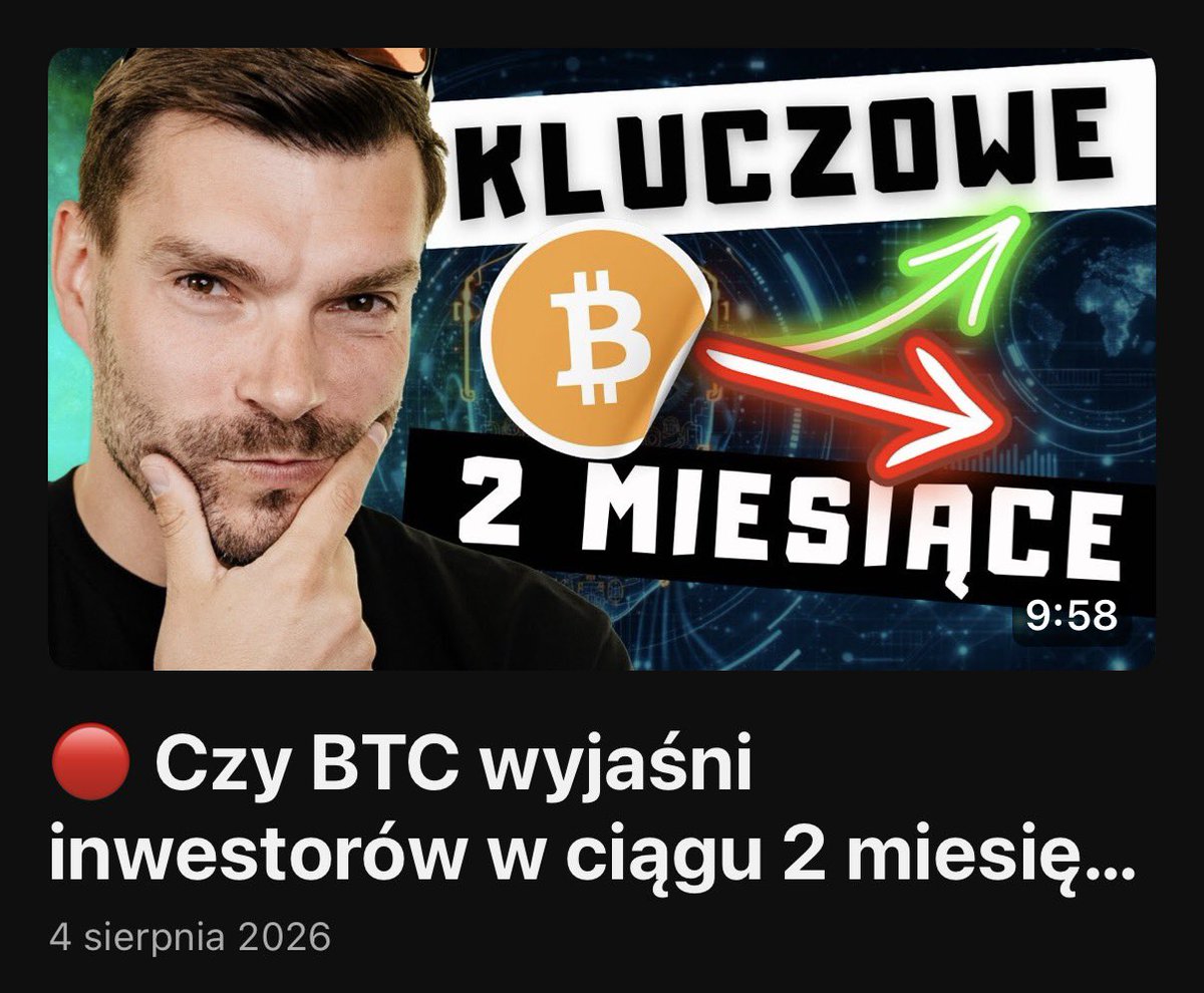 DominikFelczak's tweet photo. 🚨🚨🚨 #Bitcoin #BTC 

Zapraszam na wtorkową aktualizację z gór 🏔️🛘💪😅

Nagranie jak zawsze na moim kanale.
Miłego oglądania ♥️ https://t.co/UNtrWPpkMX