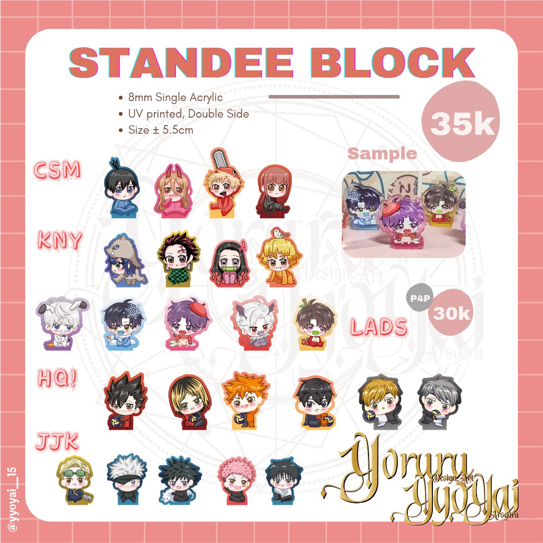 yyoyai__15's tweet photo. Hii minna~✨
Aku mau cleare sale Acrylic Block di katalog enih 🩷
Semua harga jadi 25k per pcs iyh.
Lagi butuh money, karna kemarin kacamataku patah huhuhu 💔 

Pengiriman via sopi 🍊
🔗 https://t.co/bH34WrcFIi

Sankyuu 🩷

Fandom
CSM, KNY, JJK, HQ, LADS https://t.co/VX9bSeWfvA