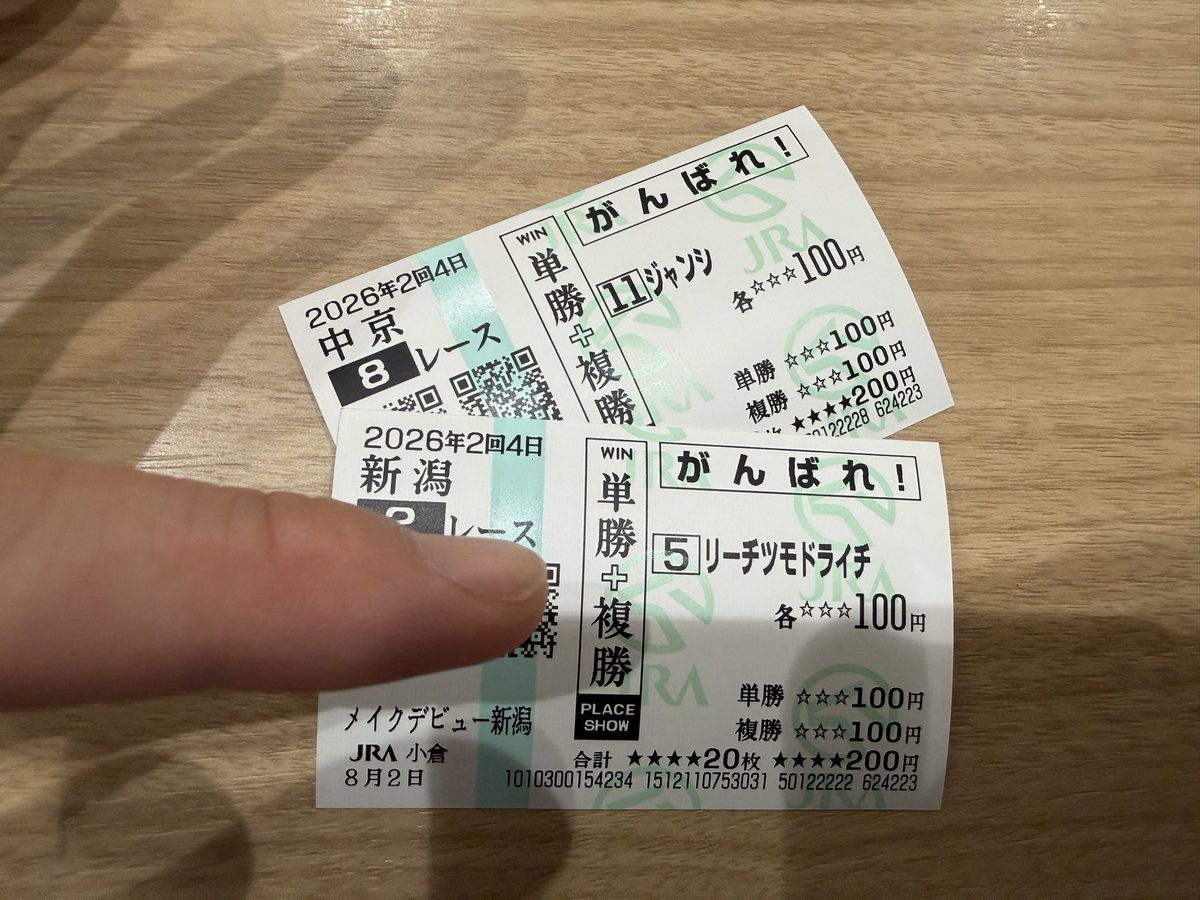 まぁ、応援馬券買ったよね。 (上のジャンシも藤田オーナーの馬です)