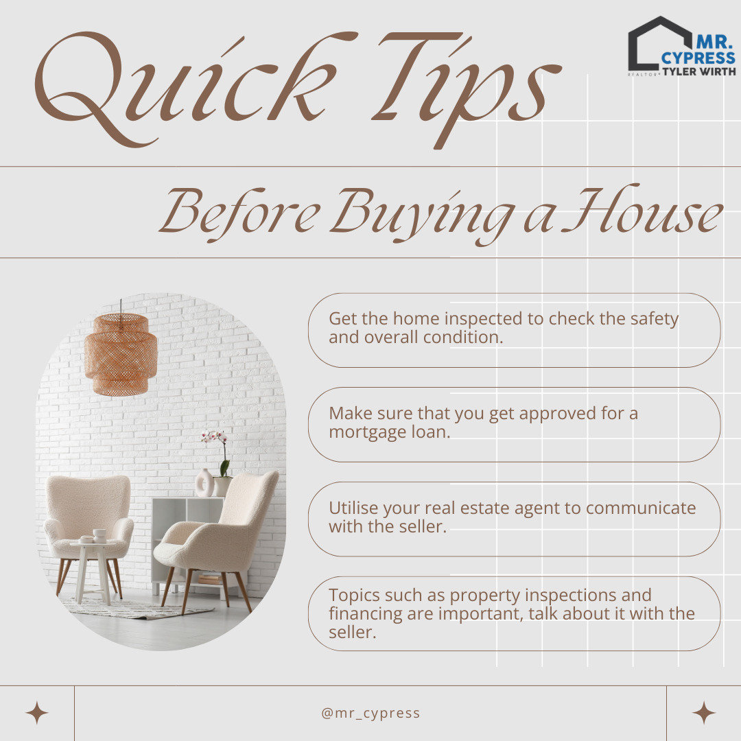 TheRealtorTyler's tweet photo. Quick Tip: Before buying a home, get pre-approved, schedule an inspection, and work with a trusted local expert. A little preparation goes a long way!

— Tyler Wirth

#CypressRealEstate #HomeBuying #RealEstateTips https://t.co/e5u6AtABQa