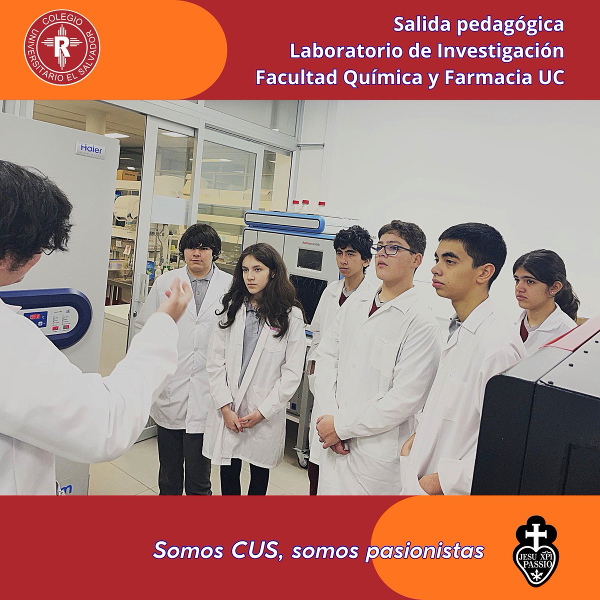 USALVADORCHILE's tweet photo. Salida Pedagógica Taller de Ciencias de I Medio, Laboratorio de Facultad de Cs. Químicas de la PUC. Motivando la exploración y la pasión por el mundo de la ciencia; transformando los aprendizajes en aula en experiencias concretas, en un entorno universitario de primerísimo nivel https://t.co/LNctPWvK1n